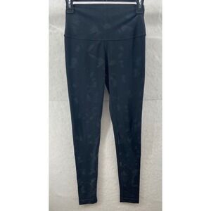 Zella Leggings Womens Sz Small Black Gray Design Athletic Stretch Yoga Exercise